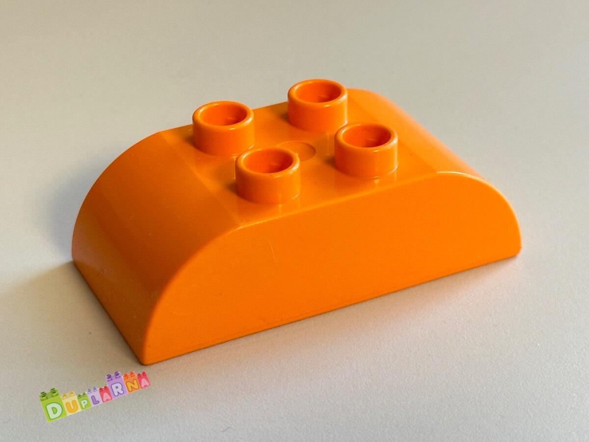 Lego Duplo Kostka 2x4 zaoblená oranžová