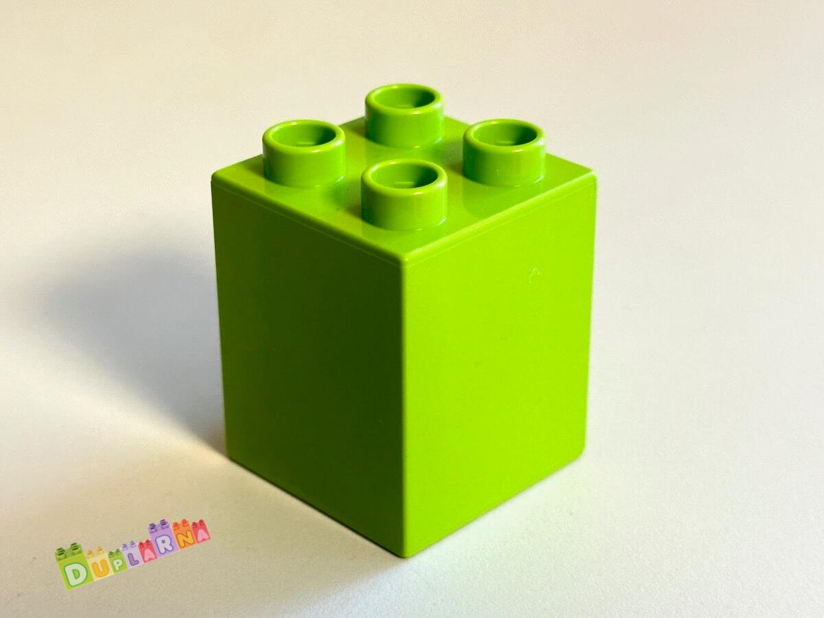 Lego Duplo - Kostka / kostky 2x2x2 limetková