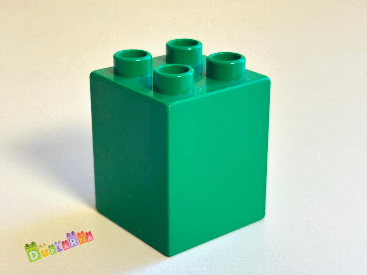 Lego Duplo - Kostka / kostky 2x2x2 zelená