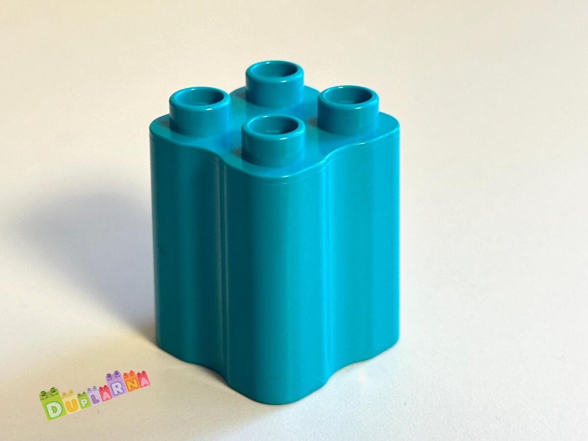 Lego Duplo - Kostka / kostky 2x2x2 tmavě tyrkysová