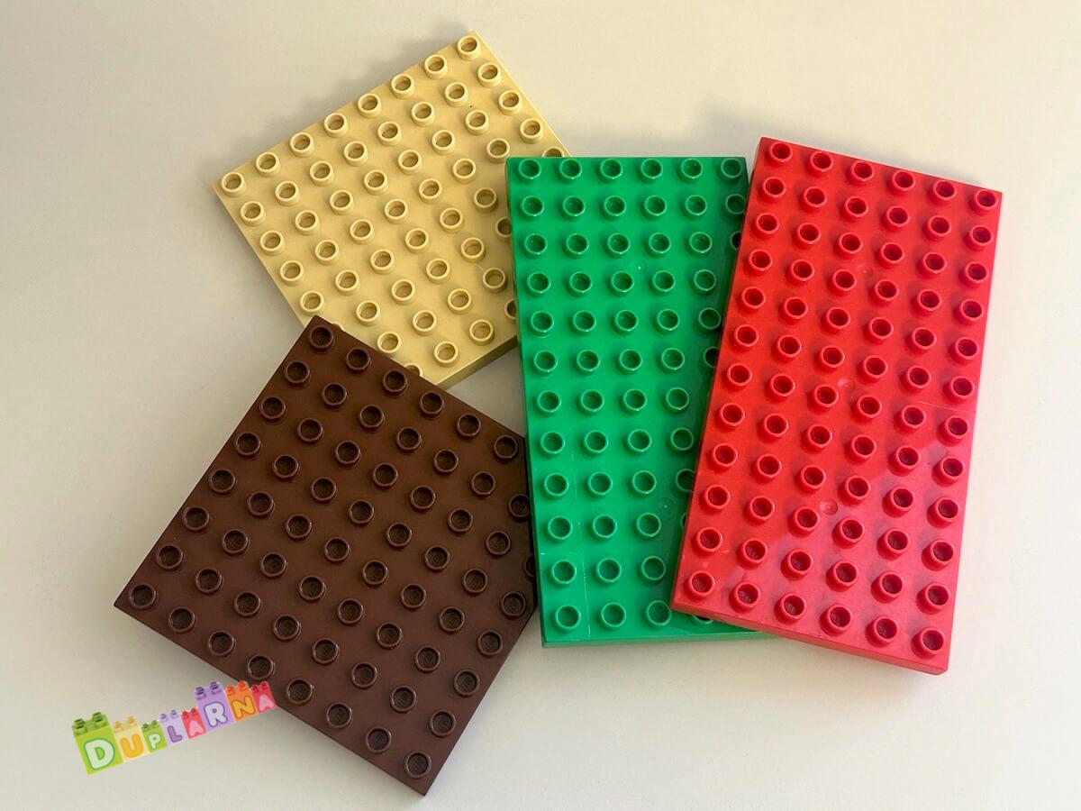 Lego Duplo Deska / podložka - 4 ks poškozené