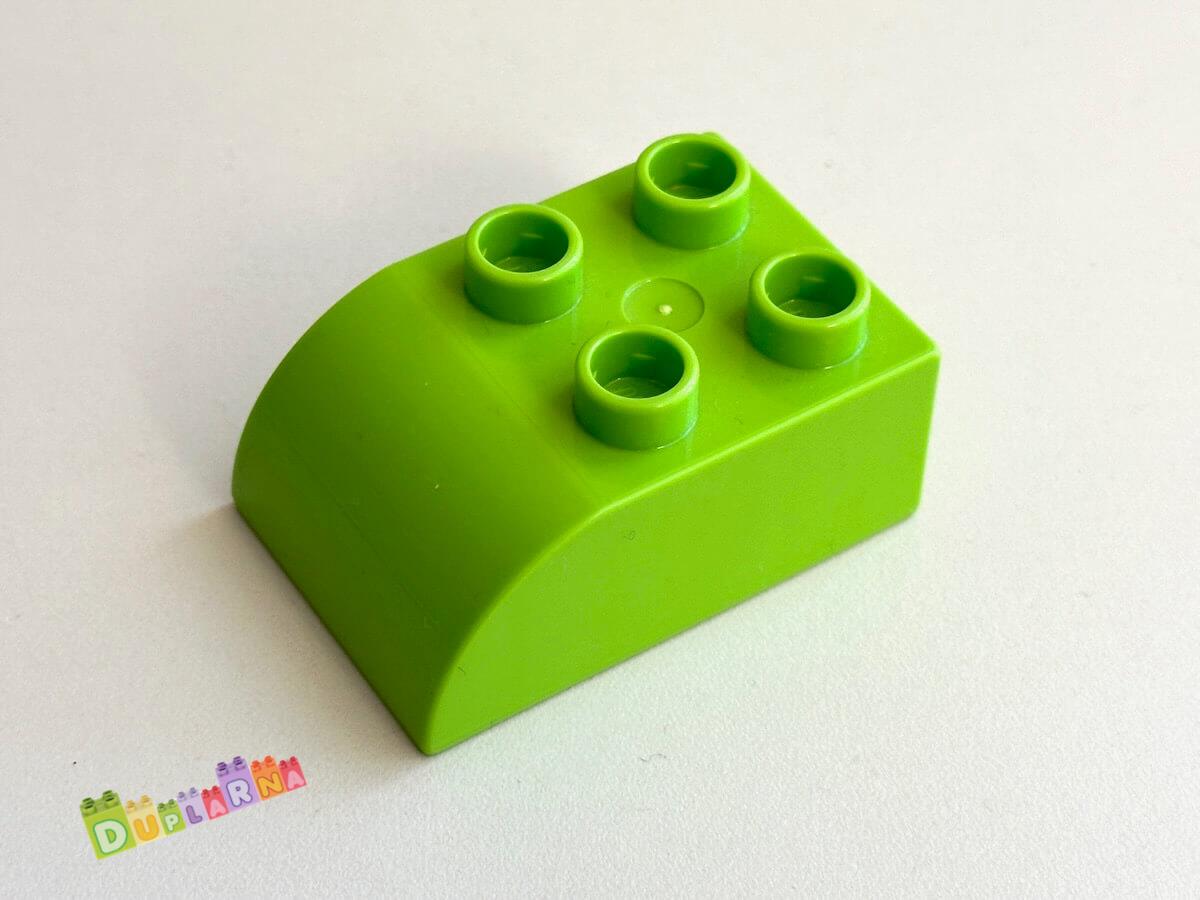 Lego Duplo Kostka 2x3 zaoblená limetková