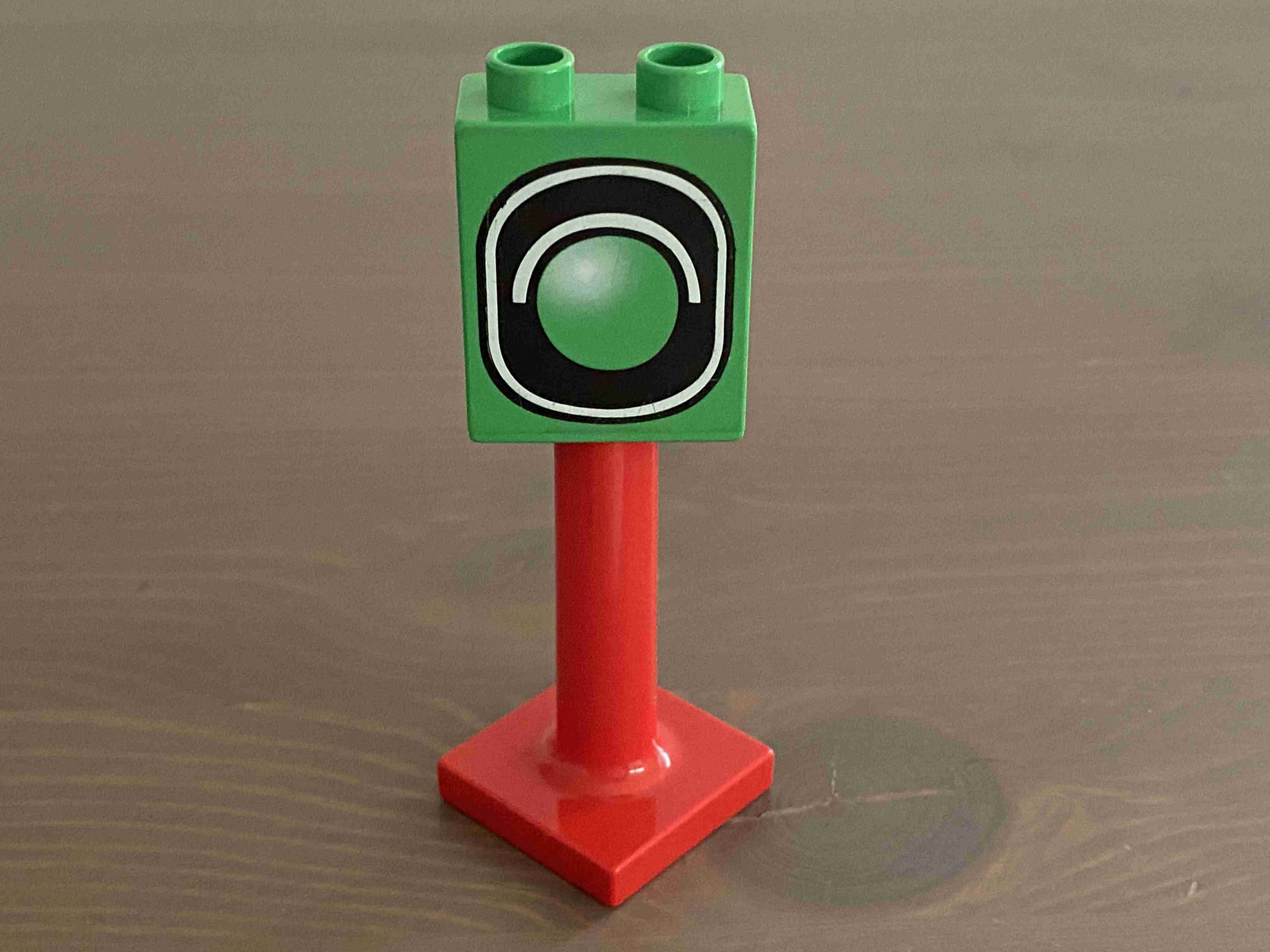 Lego Duplo Dopravní značka pro vlak zelená