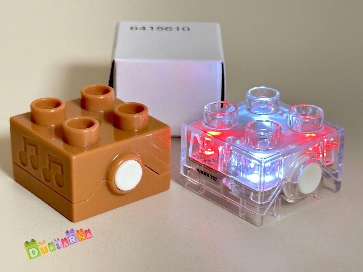 Lego Duplo světelná průhledná a zvuková kostka 2ks