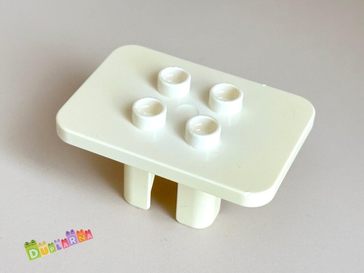Lego Duplo stolek / stůl hranatý bílý