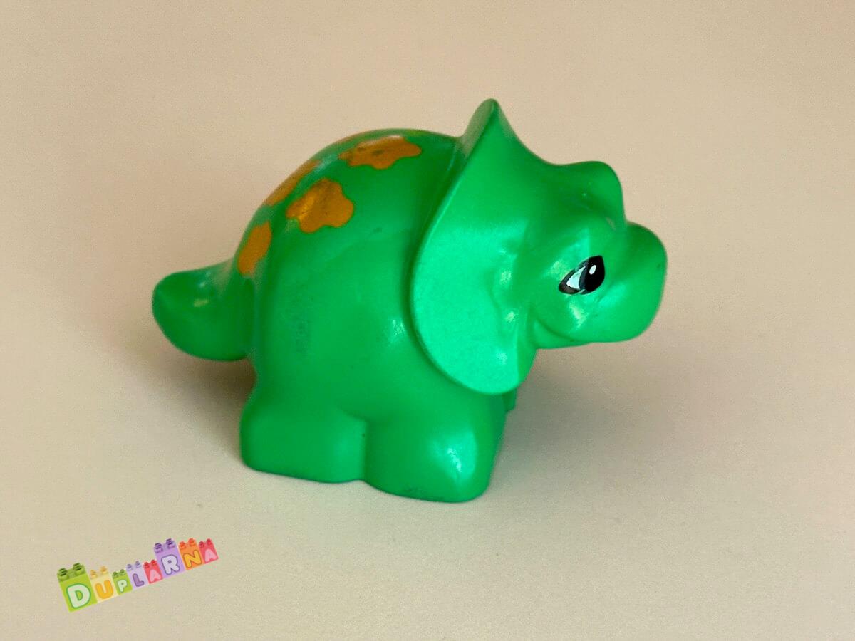 Lego Duplo DINO - dinosaurus tmavě zelený - Triceratops
