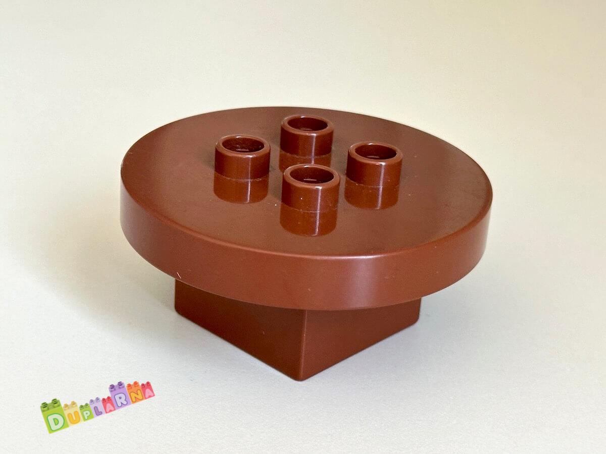 Lego Duplo stolek / stůl kulatý hnědý