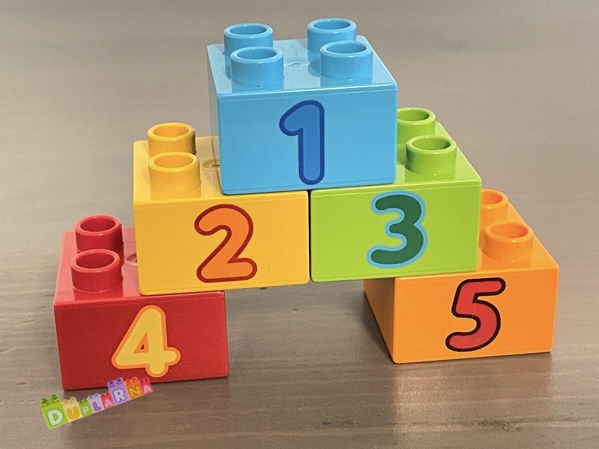 Lego Duplo Kostky s čísly, čísla 1-5