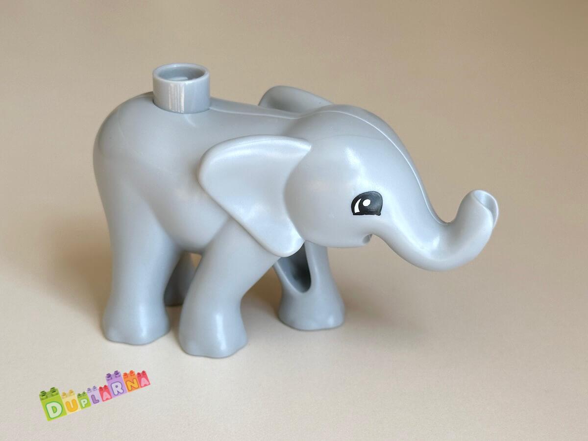 Lego Duplo Slon - slůně světle šedé (nový typ)