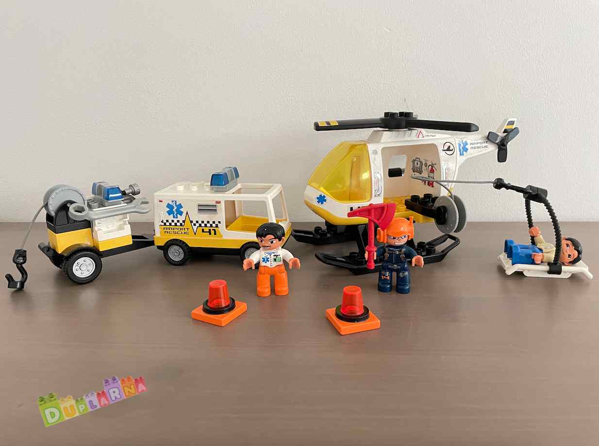 Lego Duplo 7841 - Letištní Vrtulník a sanitka - Helicopter Rescue Unit