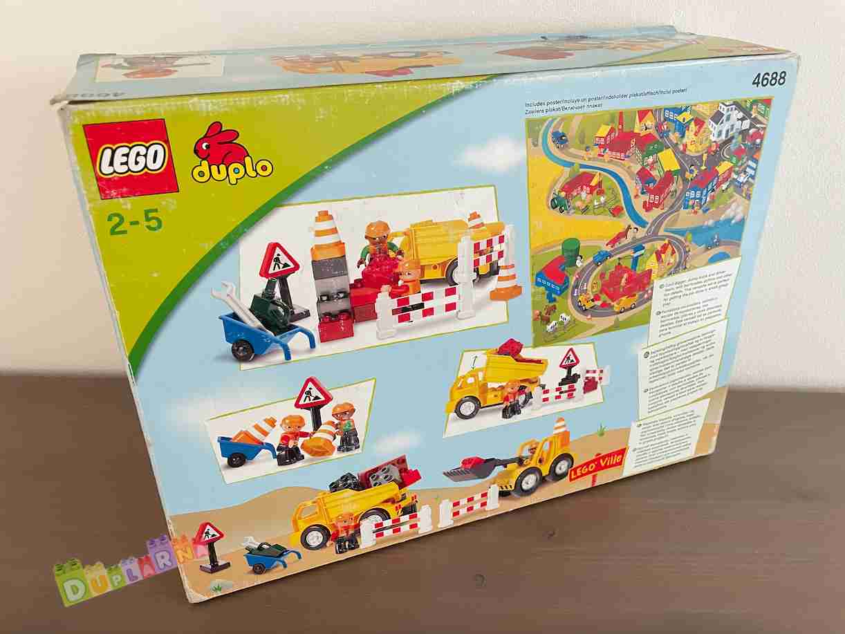 Lego Duplo 4688 - Stavba - Tým stavbařů - Bagr a tatra