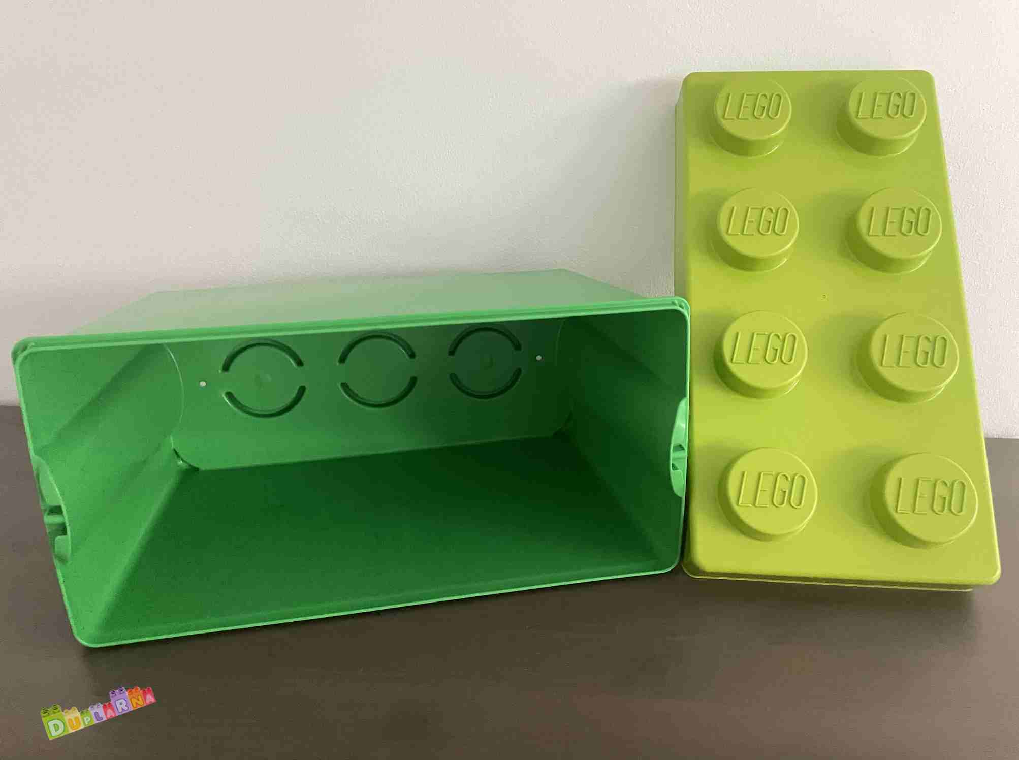 Lego BOX zelený vysoký - žluto-zelený