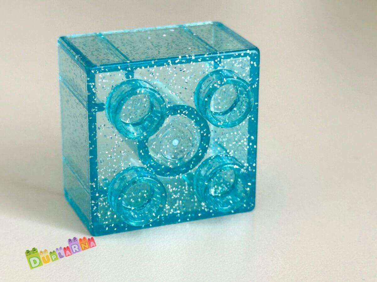 Lego Duplo - Kostka průhledná s třpytkami 2x2
