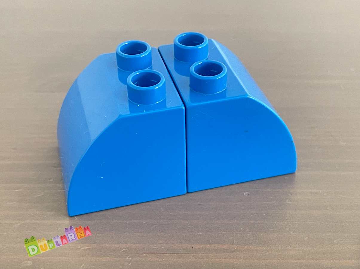 Lego Duplo Kostka 2x2 zkosená modrá