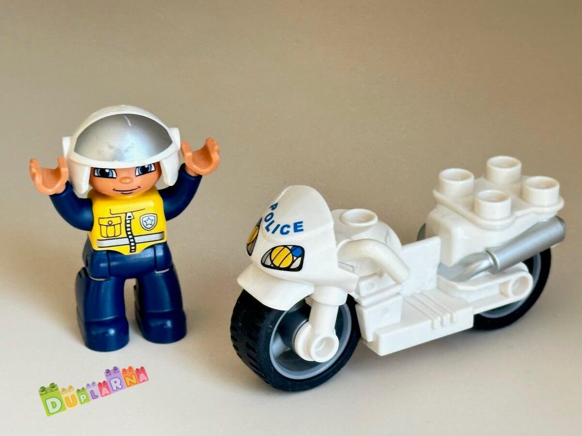 Lego Duplo - Policista + Policejní motorka bílá