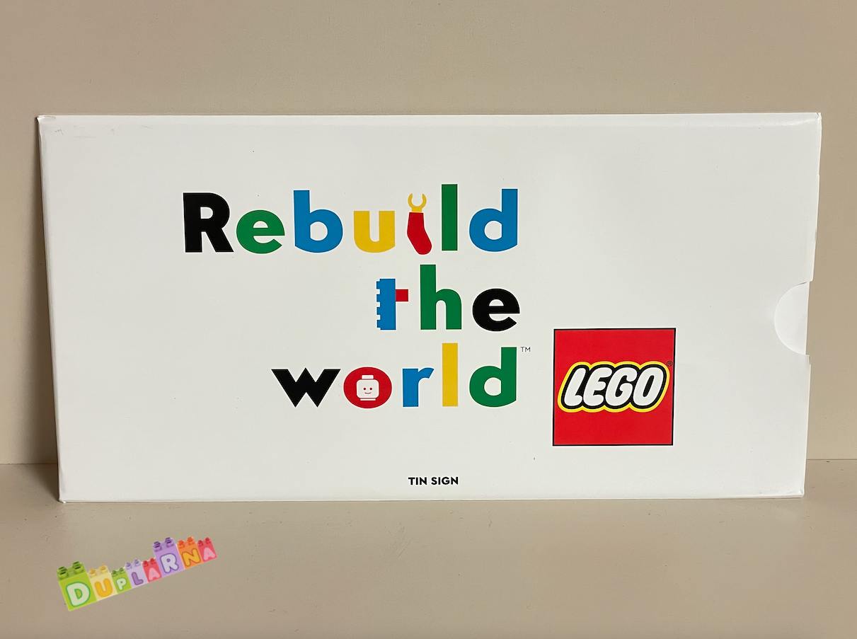 Lego VIP 5007158 - Plechová cedule / Rebuild the World