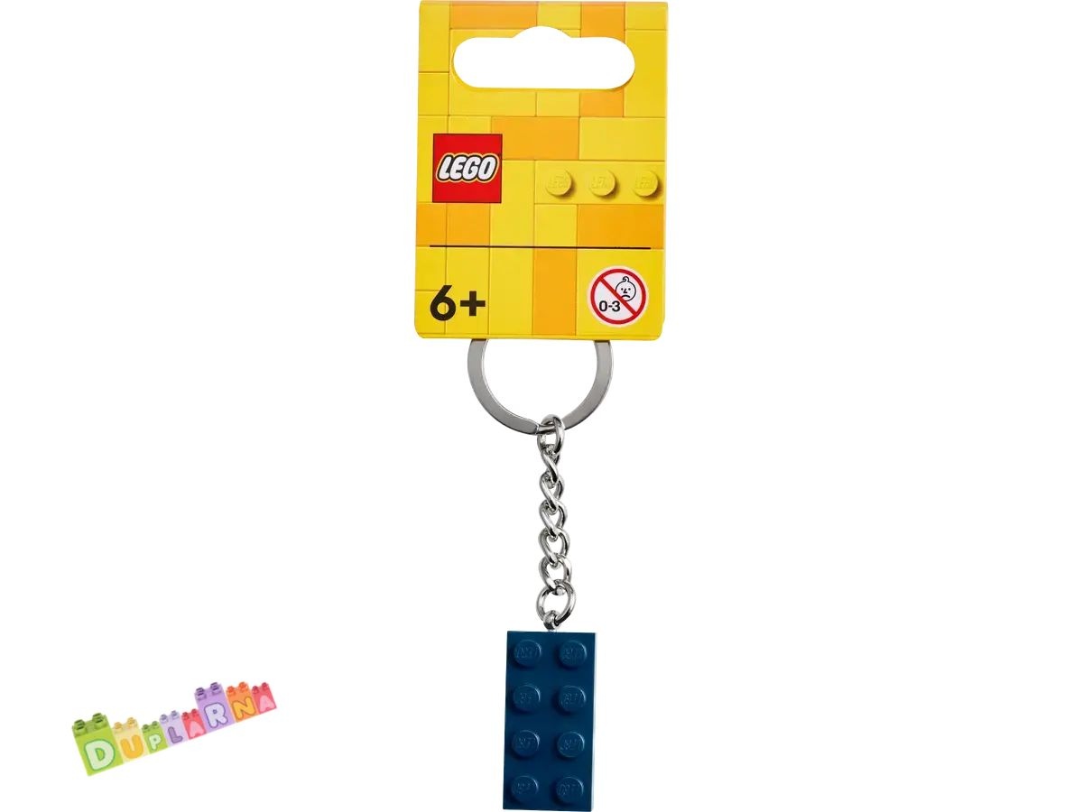 Lego 854237 klíčenka - Přívěsek na klíče – Modrá kostka 2x4