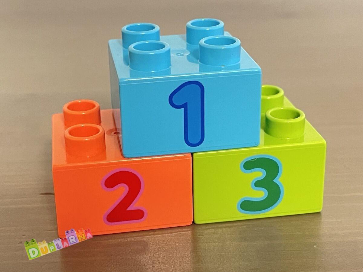 Lego Duplo Kostky s čísly, čísla 1-3