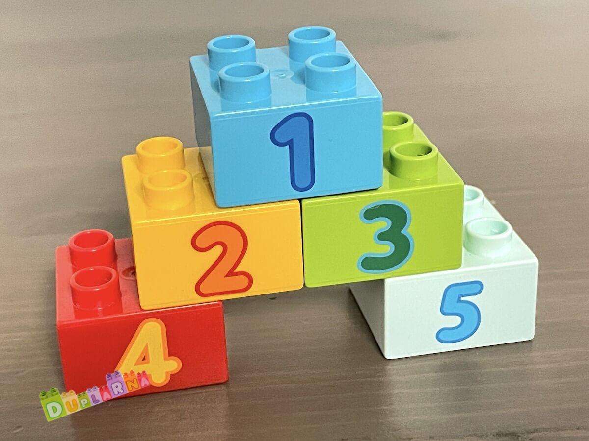 Lego Duplo Kostky s čísly, čísla 1-5