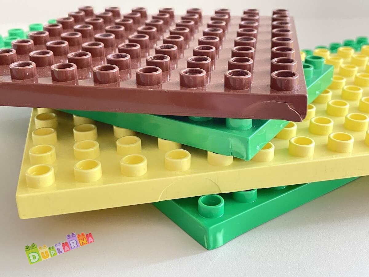 Lego Duplo Deska / podložka - 4 ks poškozené