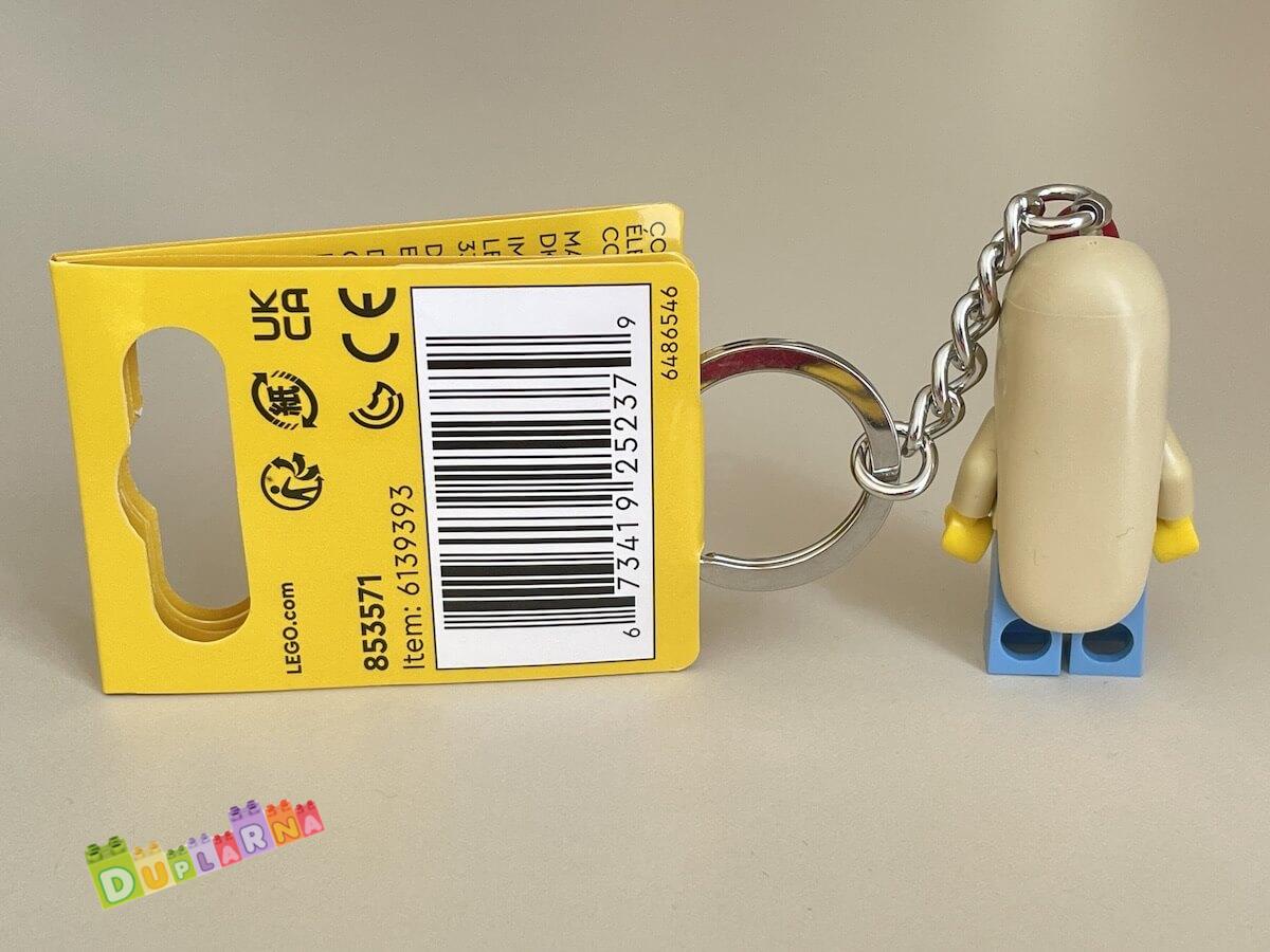 Lego 853571 klíčenka - Přívěsek na klíče – Chlapík v kostýmu párek v rohlíku