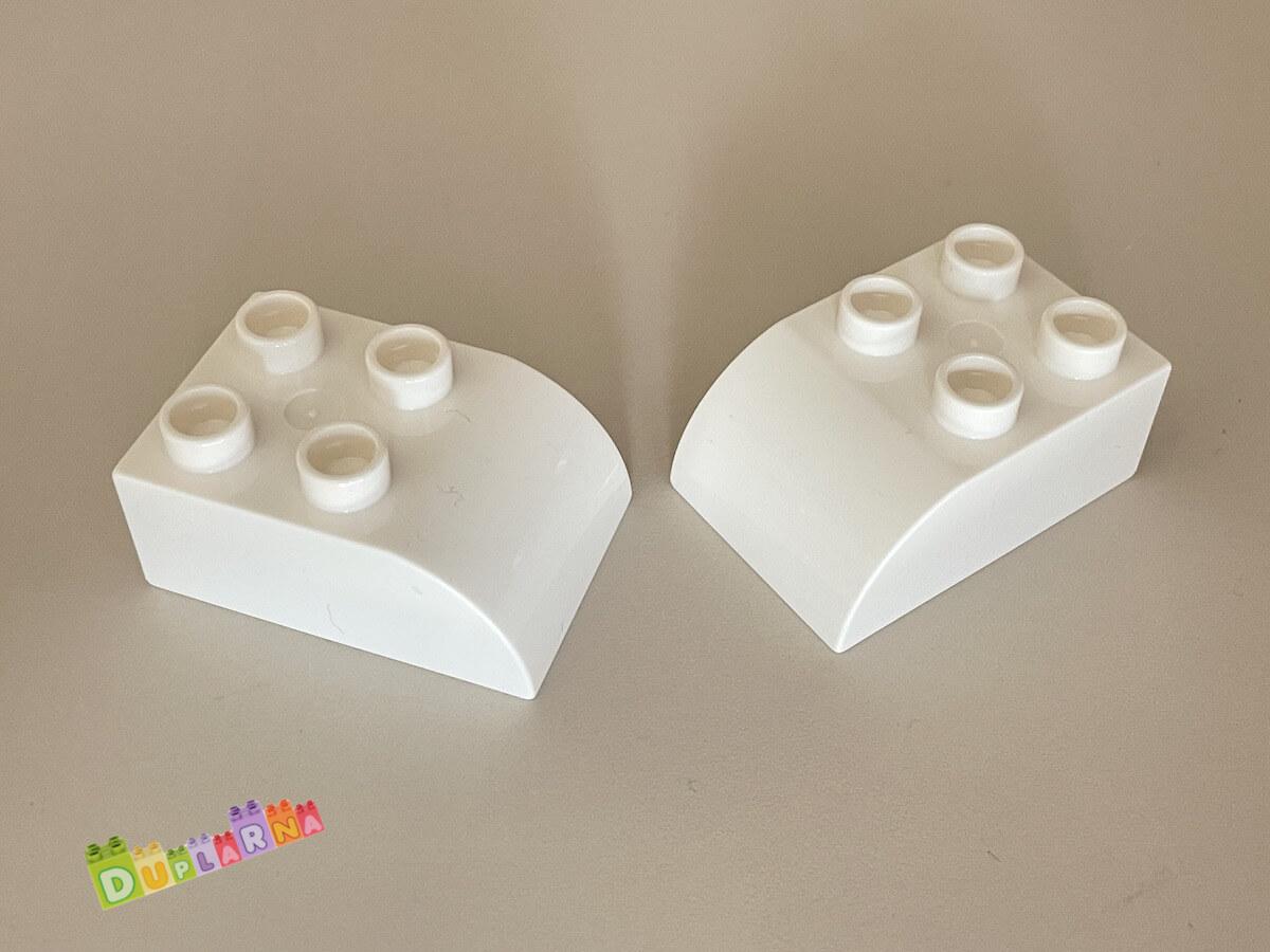 Lego Duplo Kostka 2x3 zaoblená bílá
