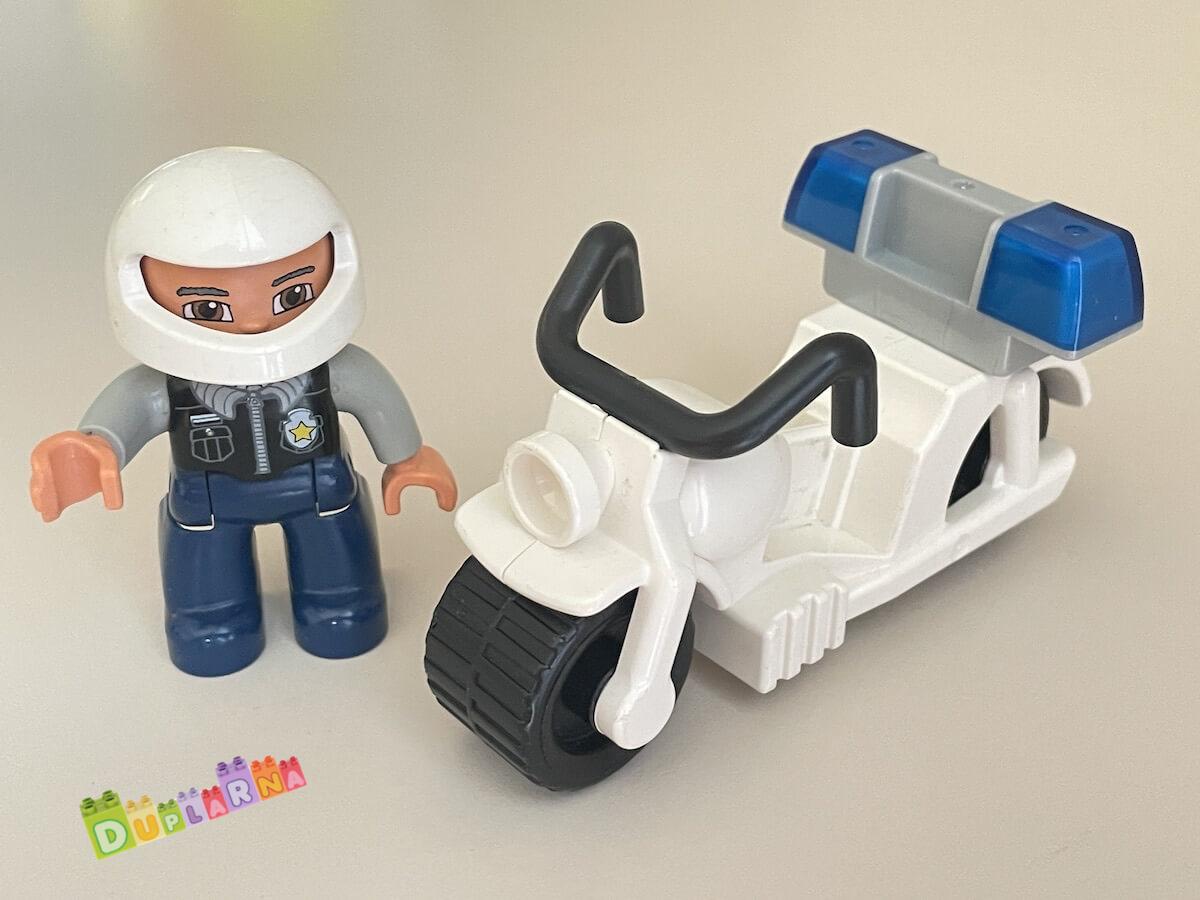 Lego Duplo - Policista + Policejní motorka bílá