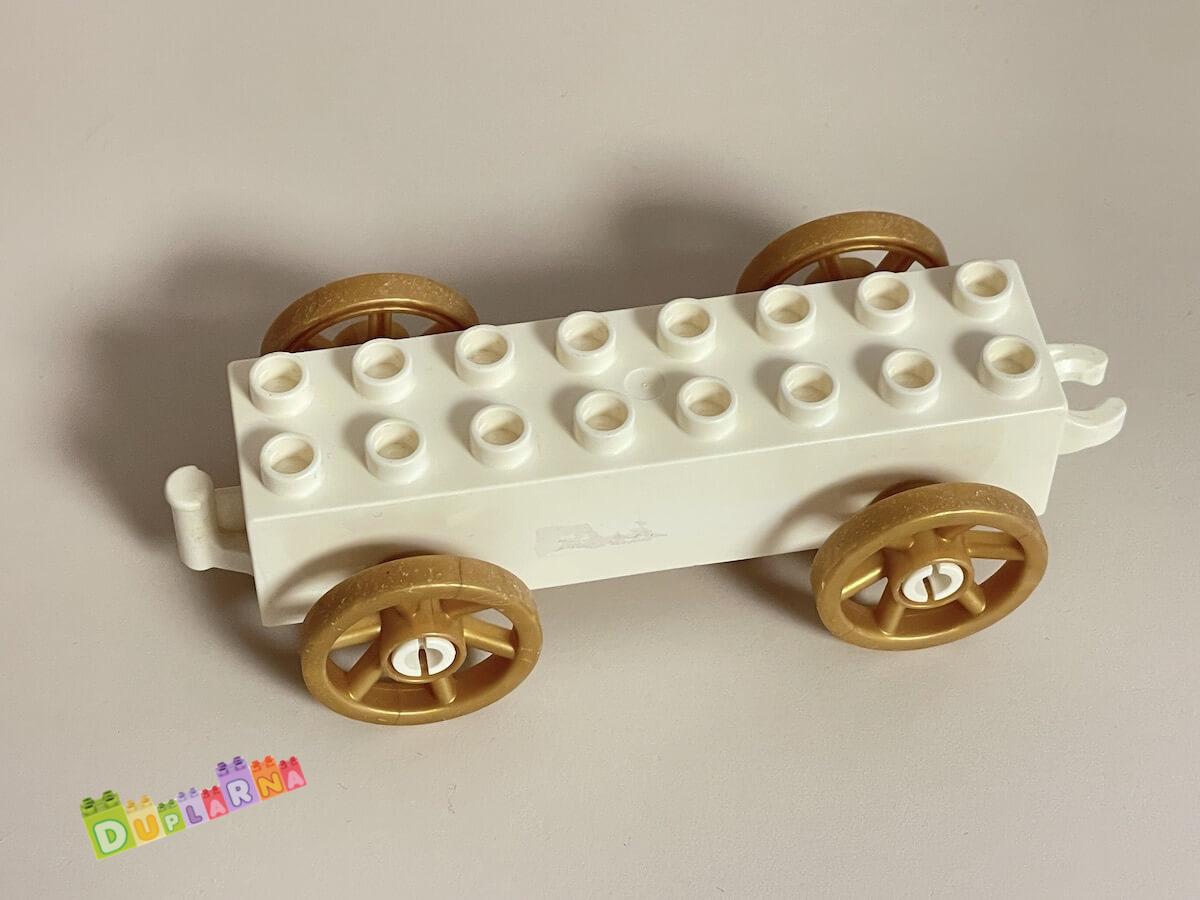 Lego Duplo podvozek ke kočáru bílý
