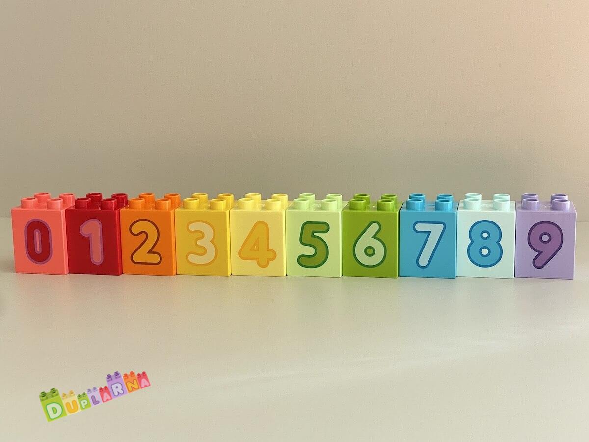 Lego Duplo Kostky s čísly, čísla 0-9