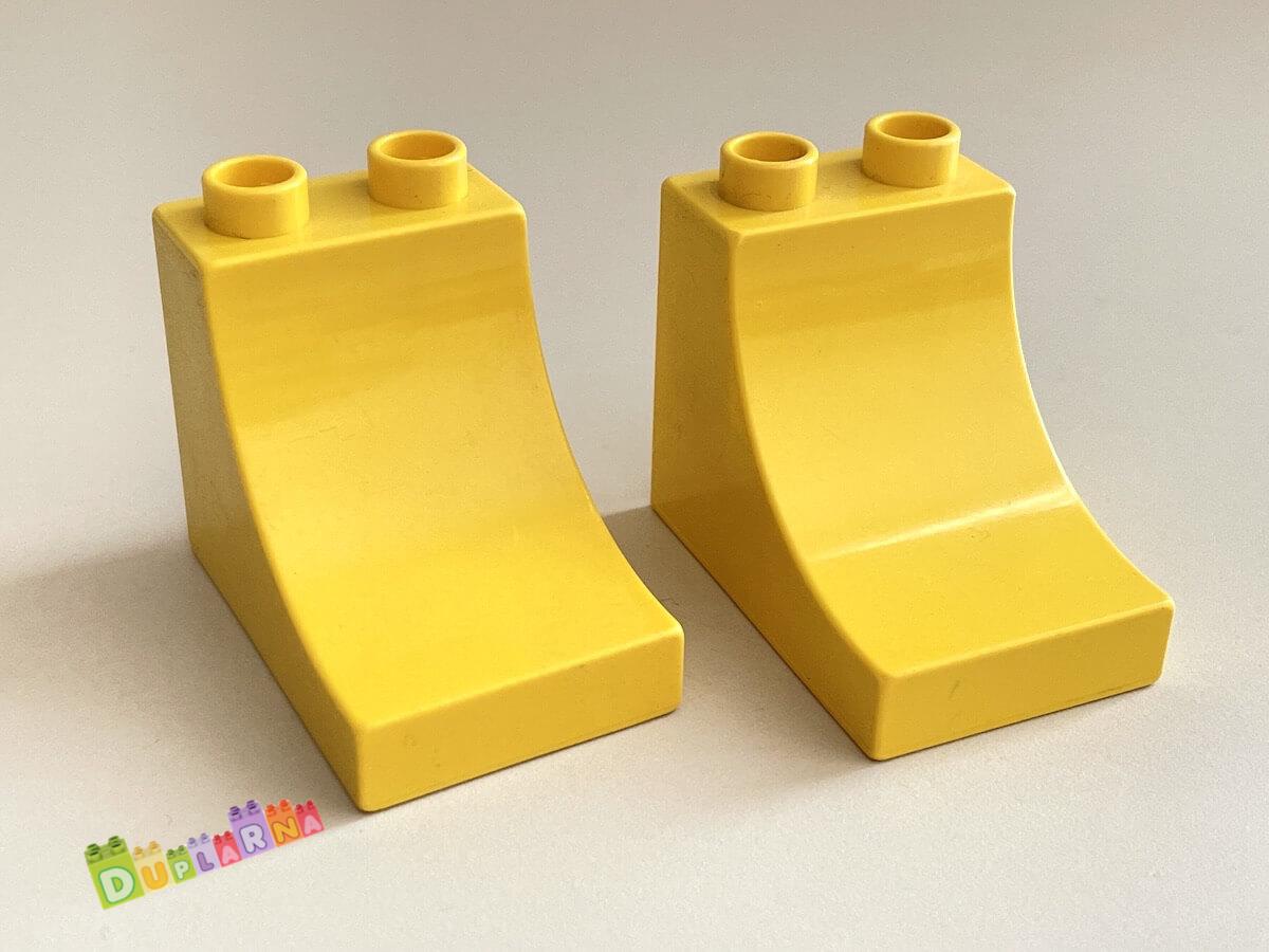 Lego Duplo Kostka 2x4 zkosená žlutá