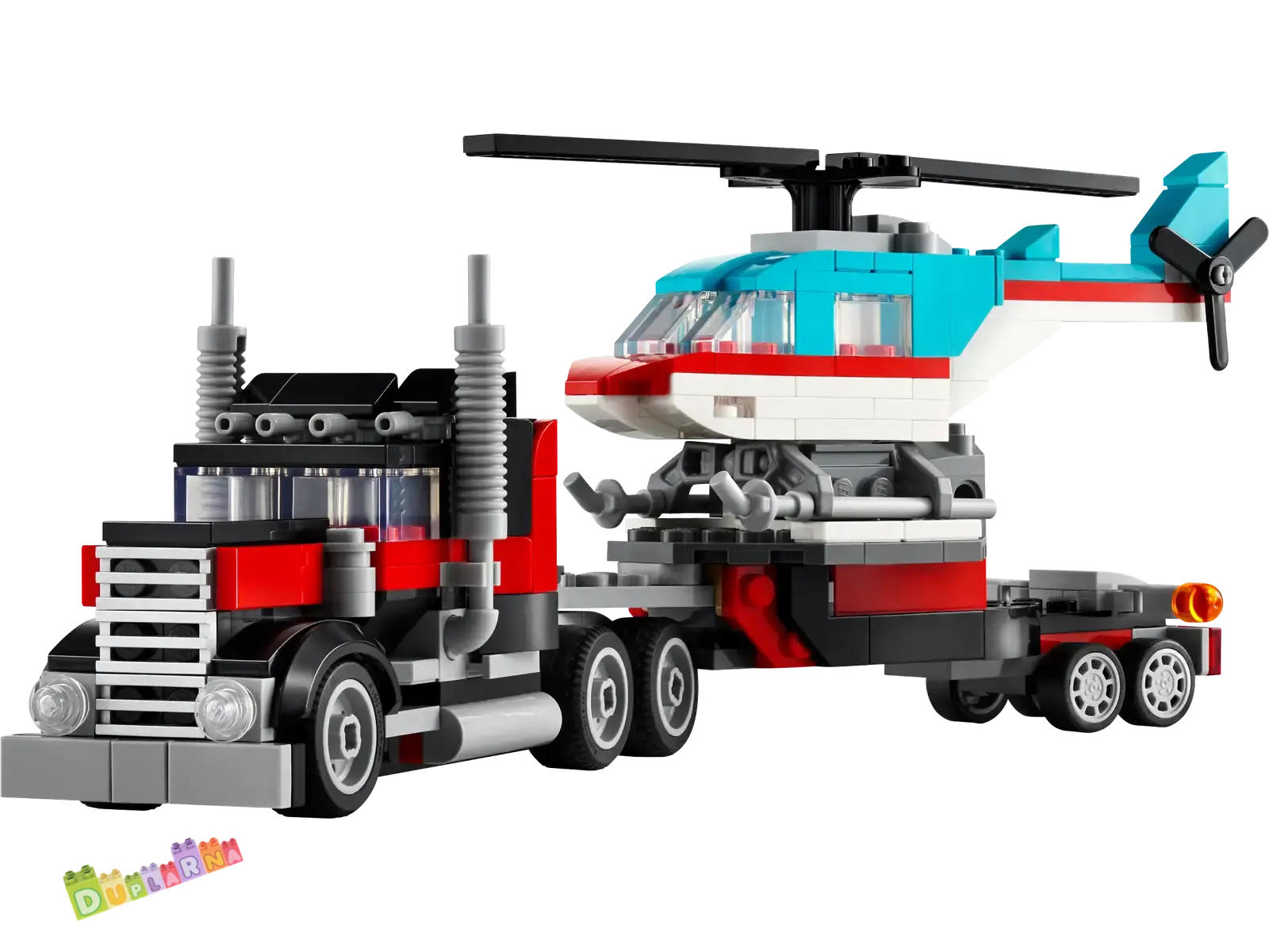 Lego Creator 31146 - Náklaďák s plochou korbou a helikoptéra