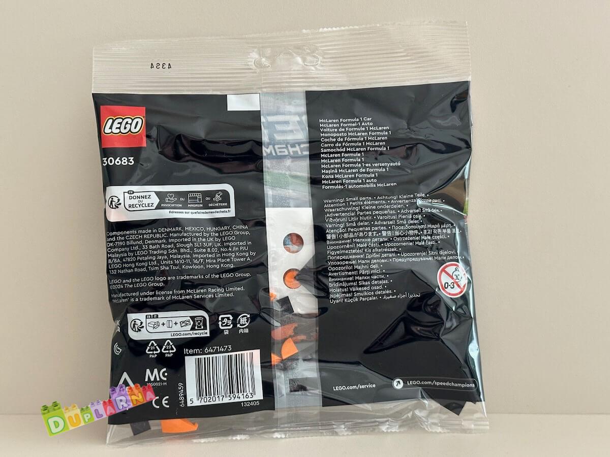 Lego Speed Champions 30683 - Závodní auto / McLaren Formule 1