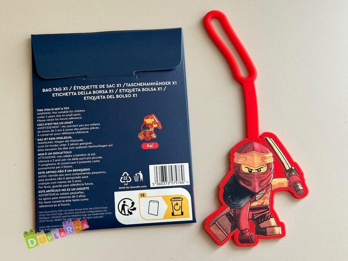 Lego Ninjago jmenovka na zavazadlo - Kai