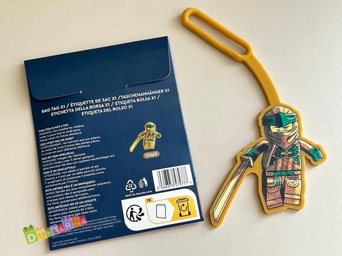 Lego Ninjago jmenovka na zavazadlo - Lloyd