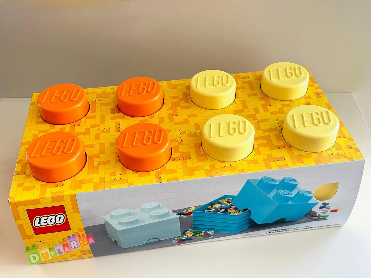 Lego BOX oranžový + žlutý 2ks