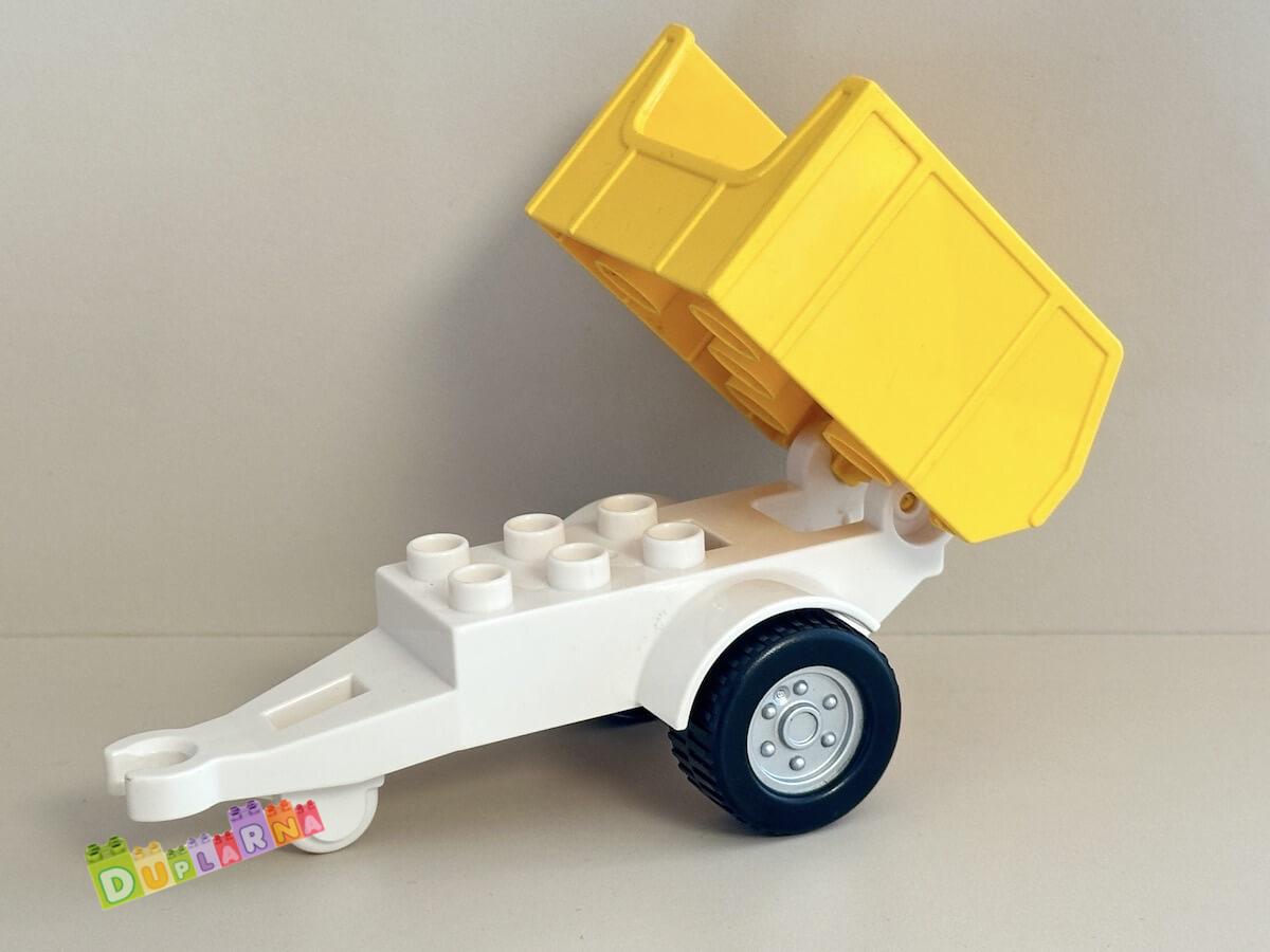 Lego Duplo bílá vlečka za traktor - valník