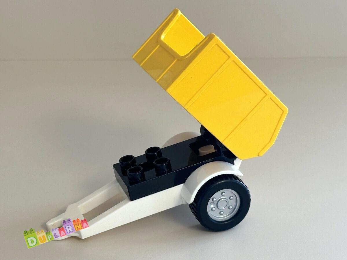 Lego Duplo bílá vlečka za traktor - valník