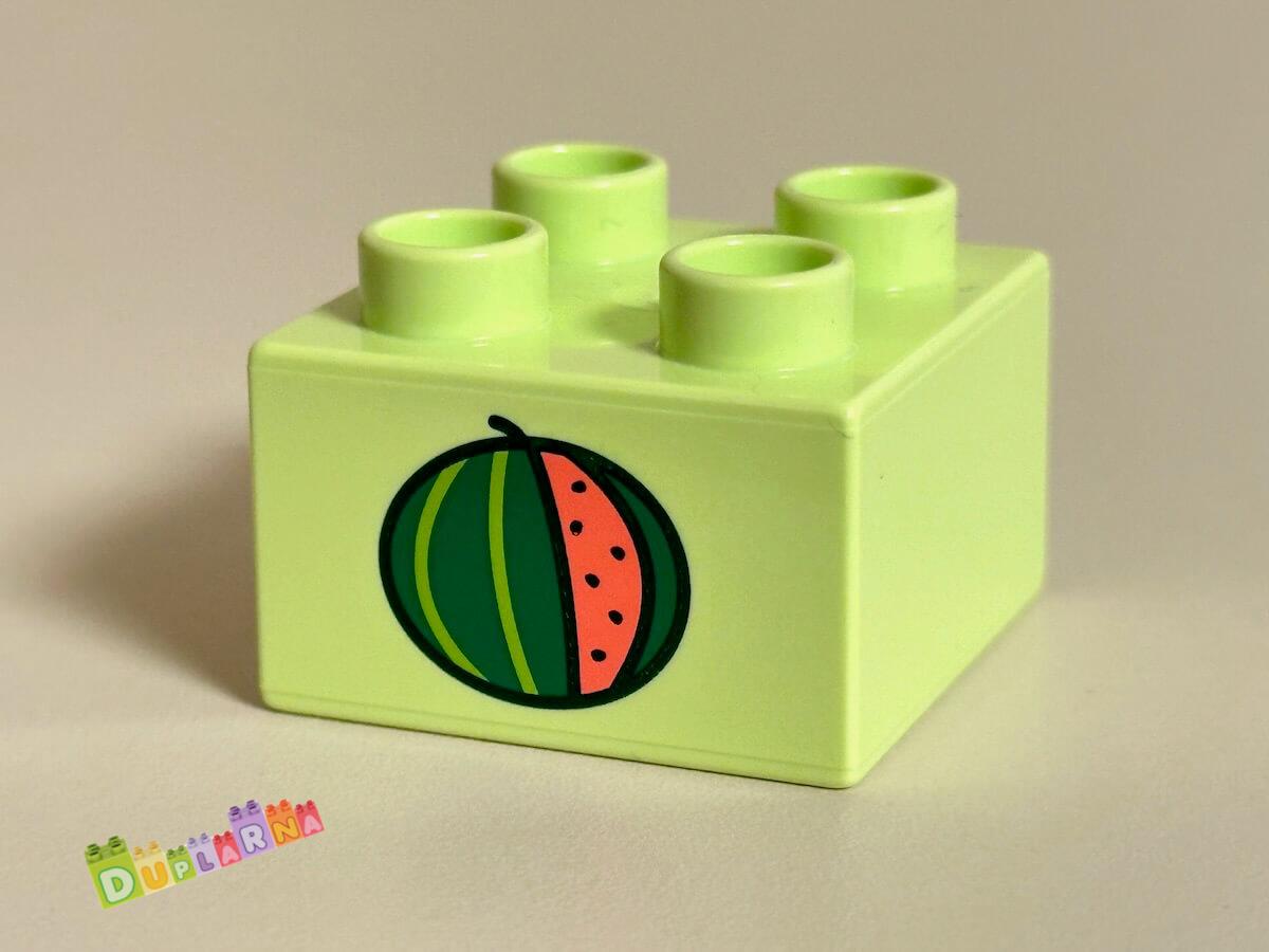 Lego Duplo - Kostka s potiskem - meloun