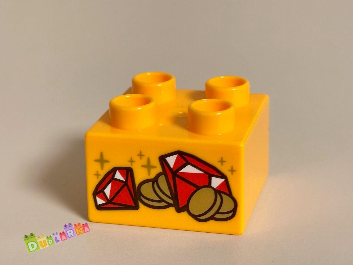 Lego Duplo - Kostka žlutá s diamanty / poklad