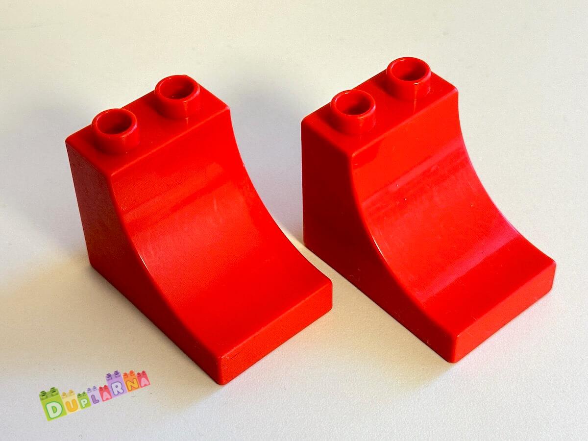 Lego Duplo Kostka 2x4 zkosená červená