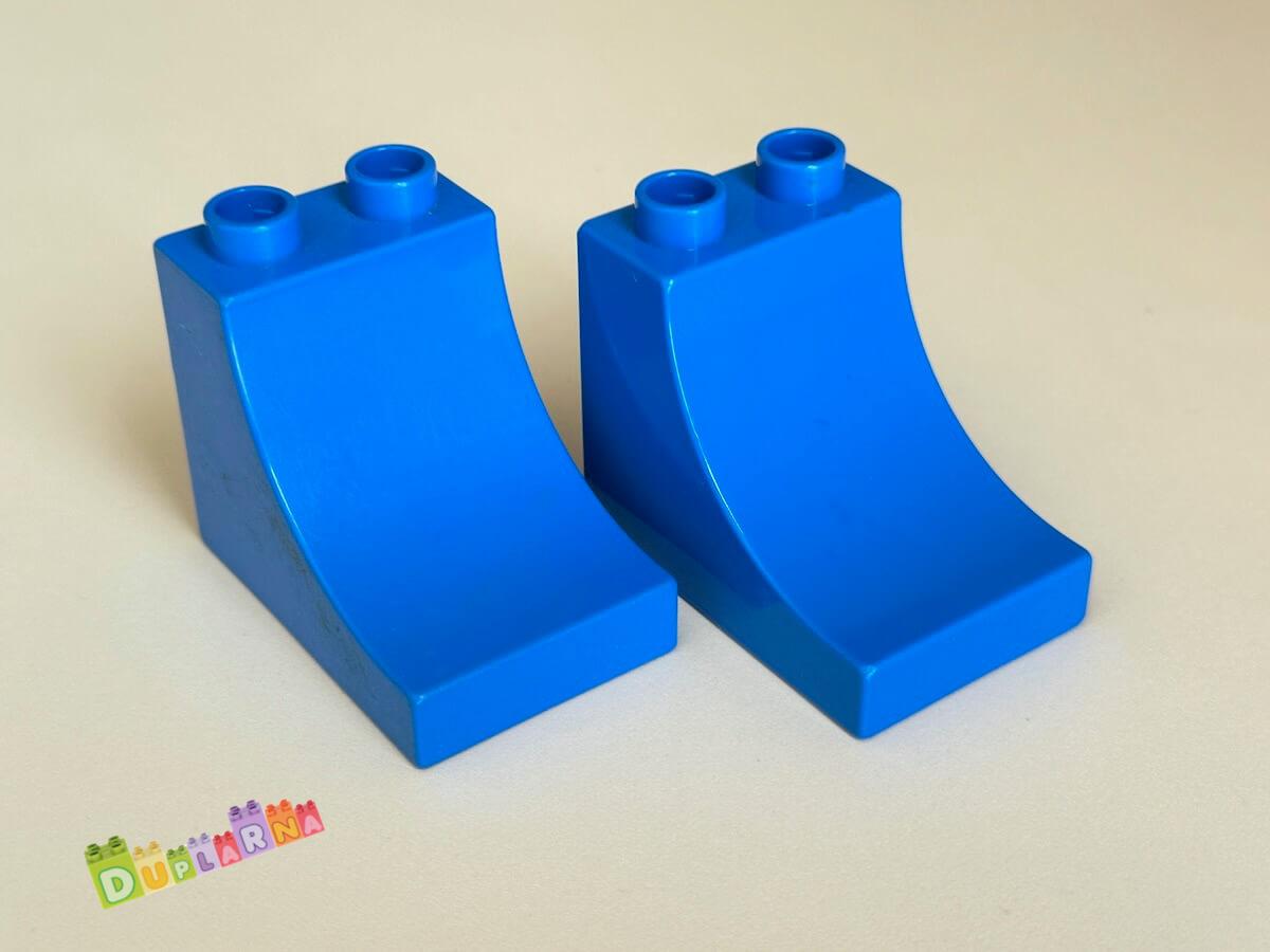 Lego Duplo Kostka 2x4 zkosená modrá