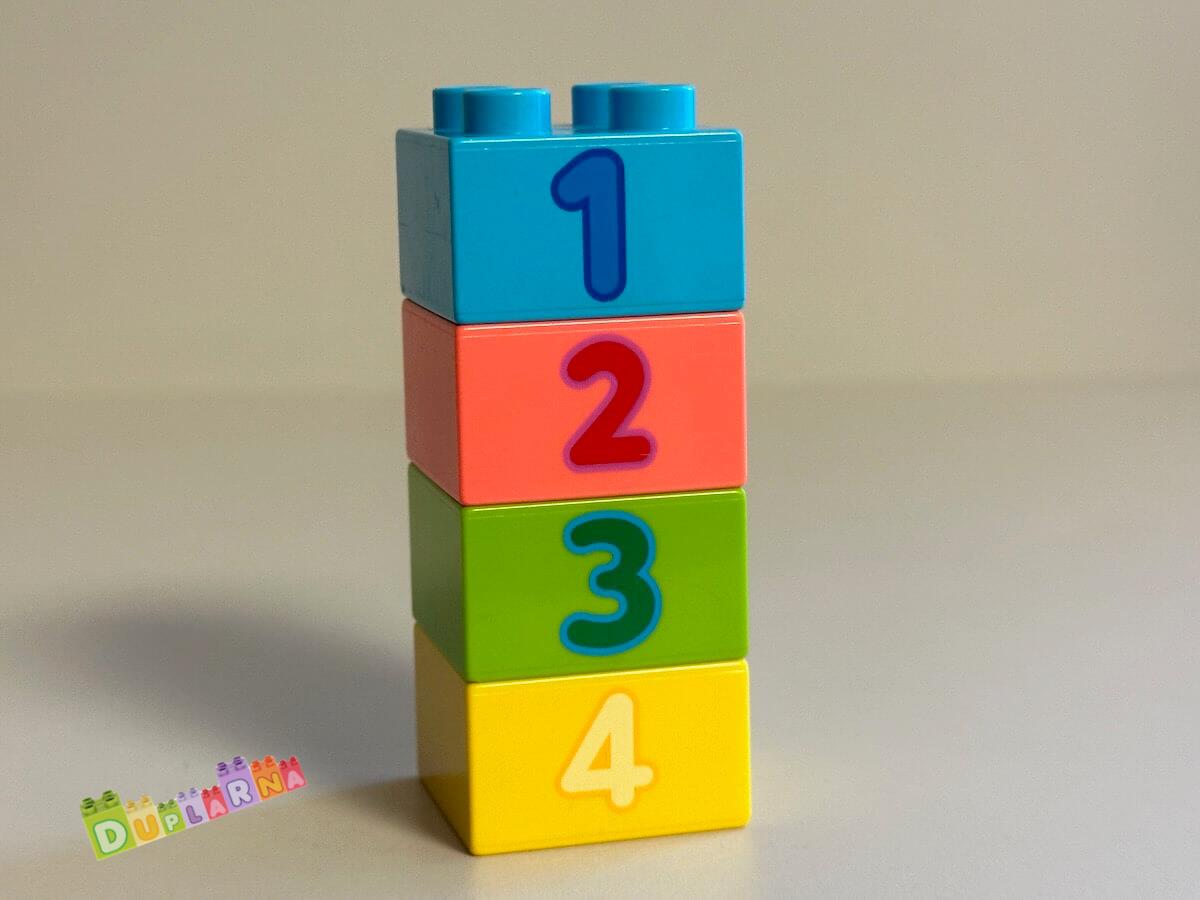Lego Duplo Kostky s čísly, čísla 1-4
