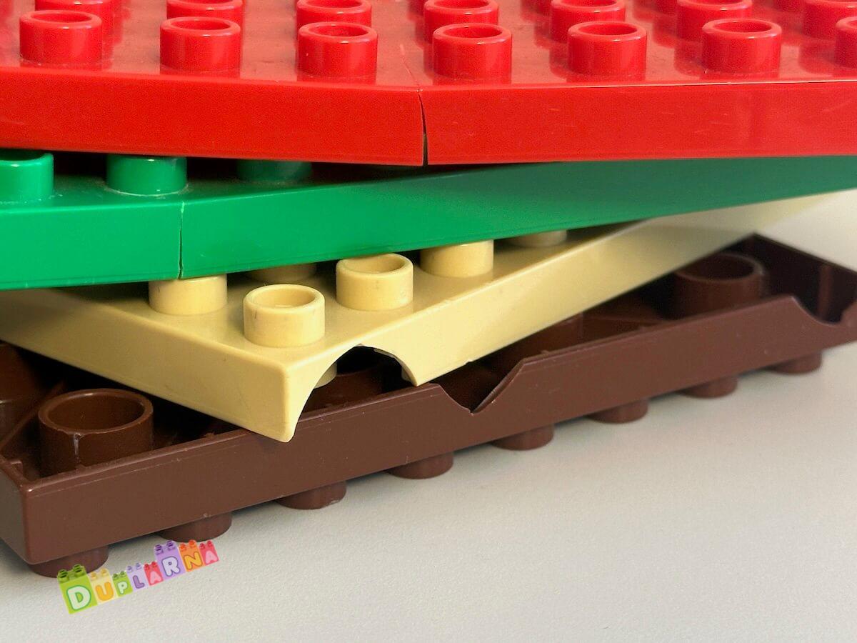Lego Duplo Deska / podložka - 4 ks poškozené