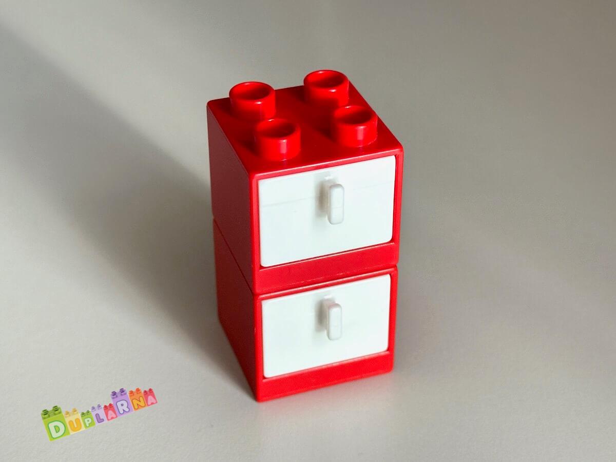 Lego Duplo šuplík / skříňka červená