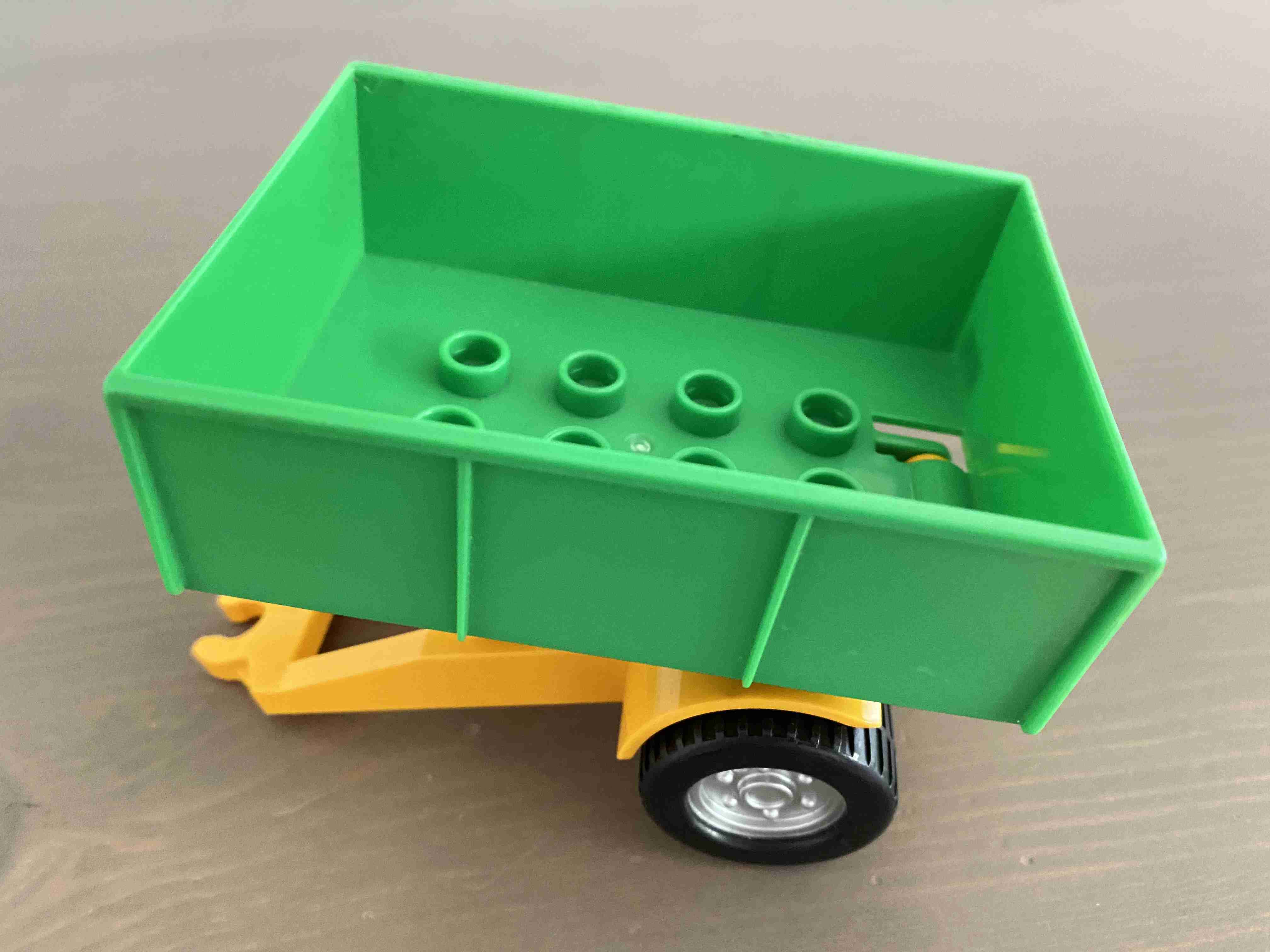Lego Duplo zelená vlečka za traktor - valník, vozík