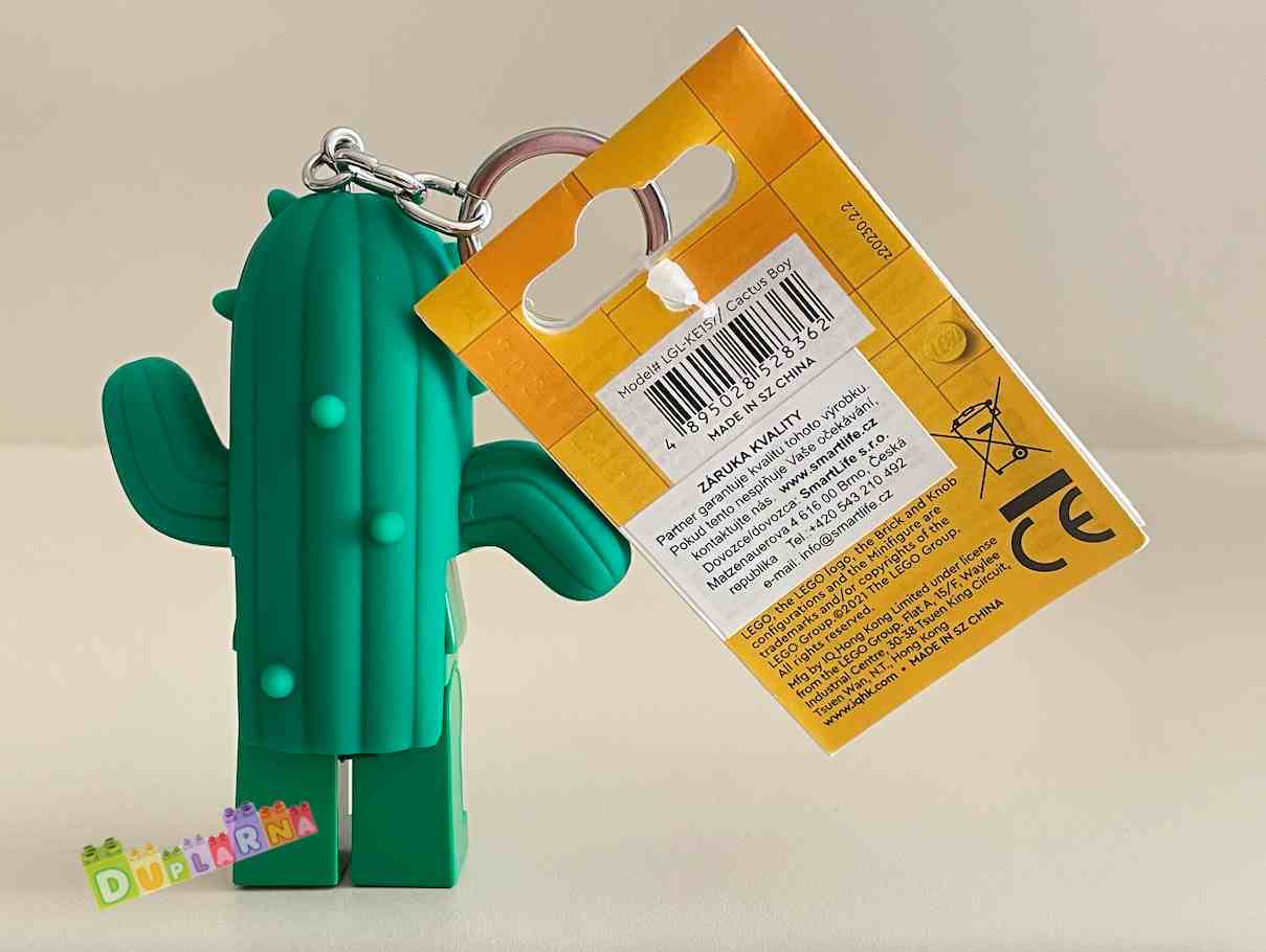 Lego svíticí klíčenka - Světlo na klíče – Kaktus