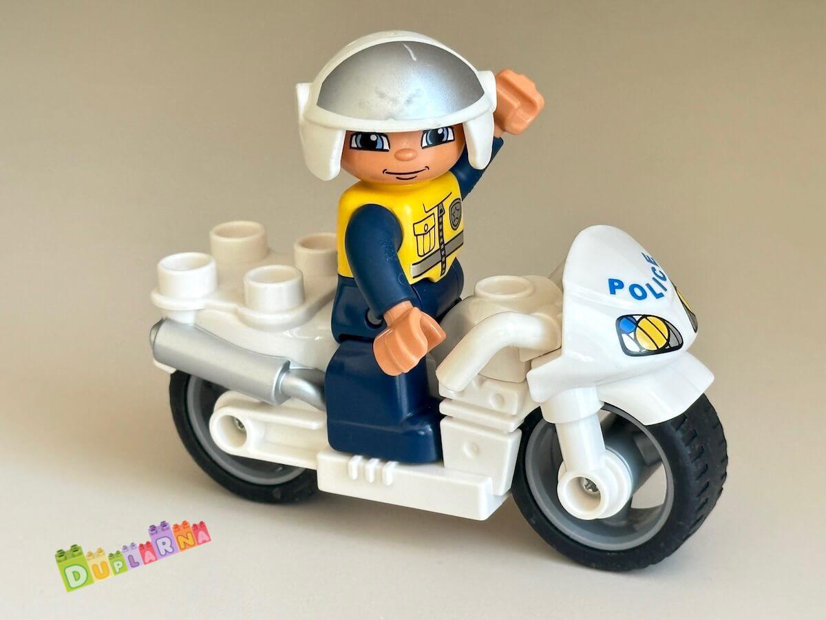 Lego Duplo - Policista + Policejní motorka bílá