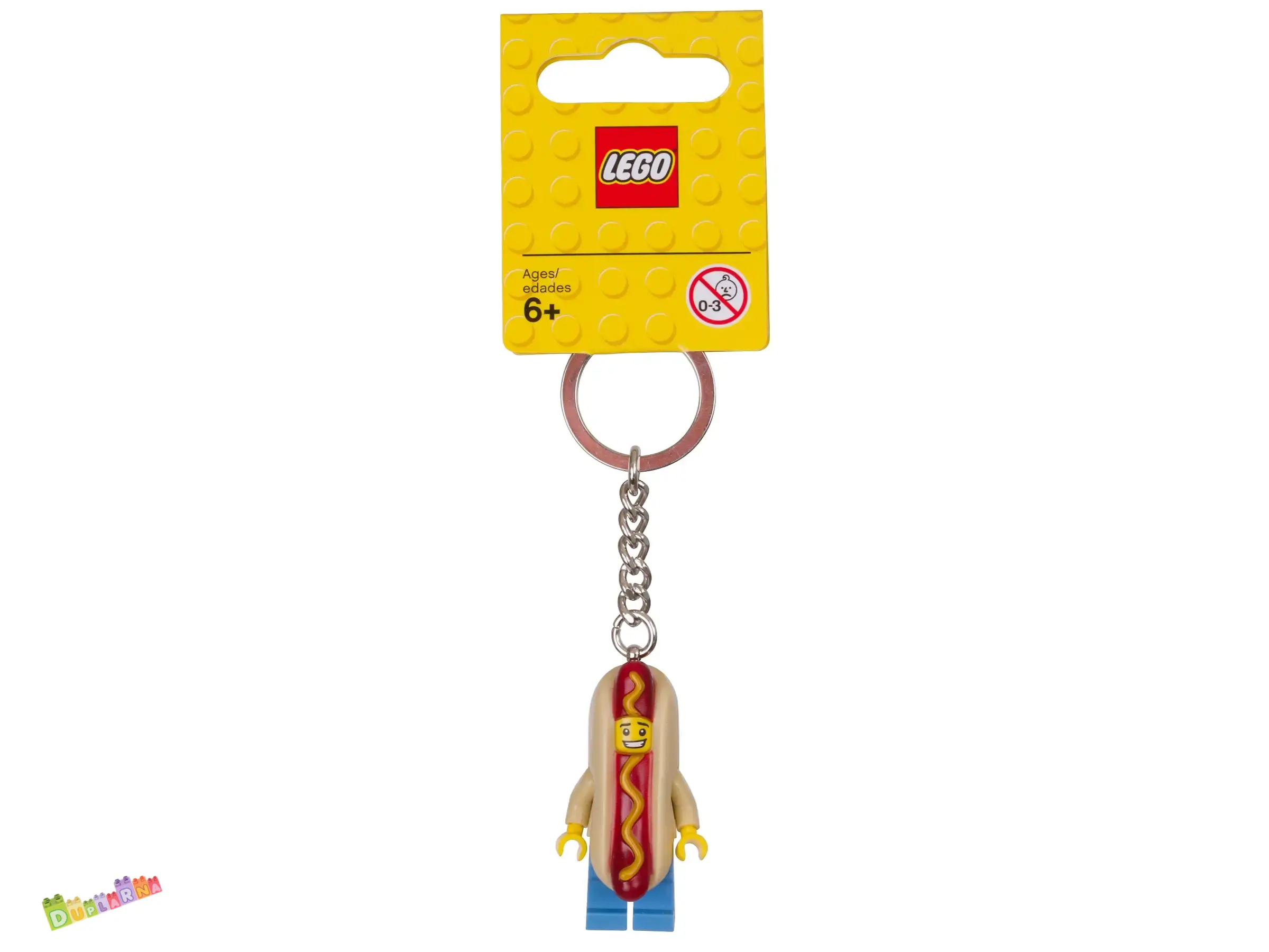 Lego 853571 klíčenka - Přívěsek na klíče – Chlapík v kostýmu párek v rohlíku