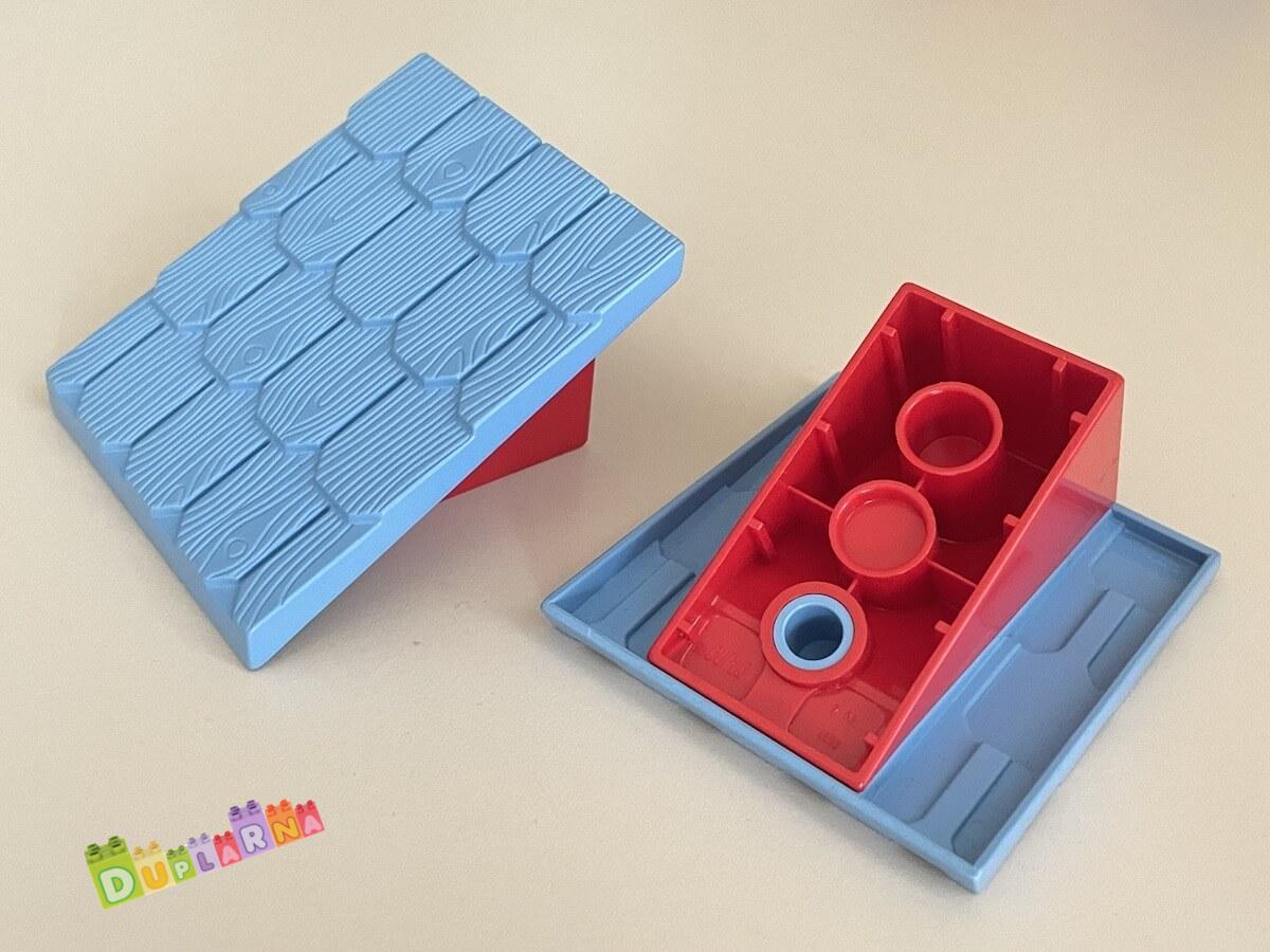 Lego Duplo - Střecha světle modrá - červená