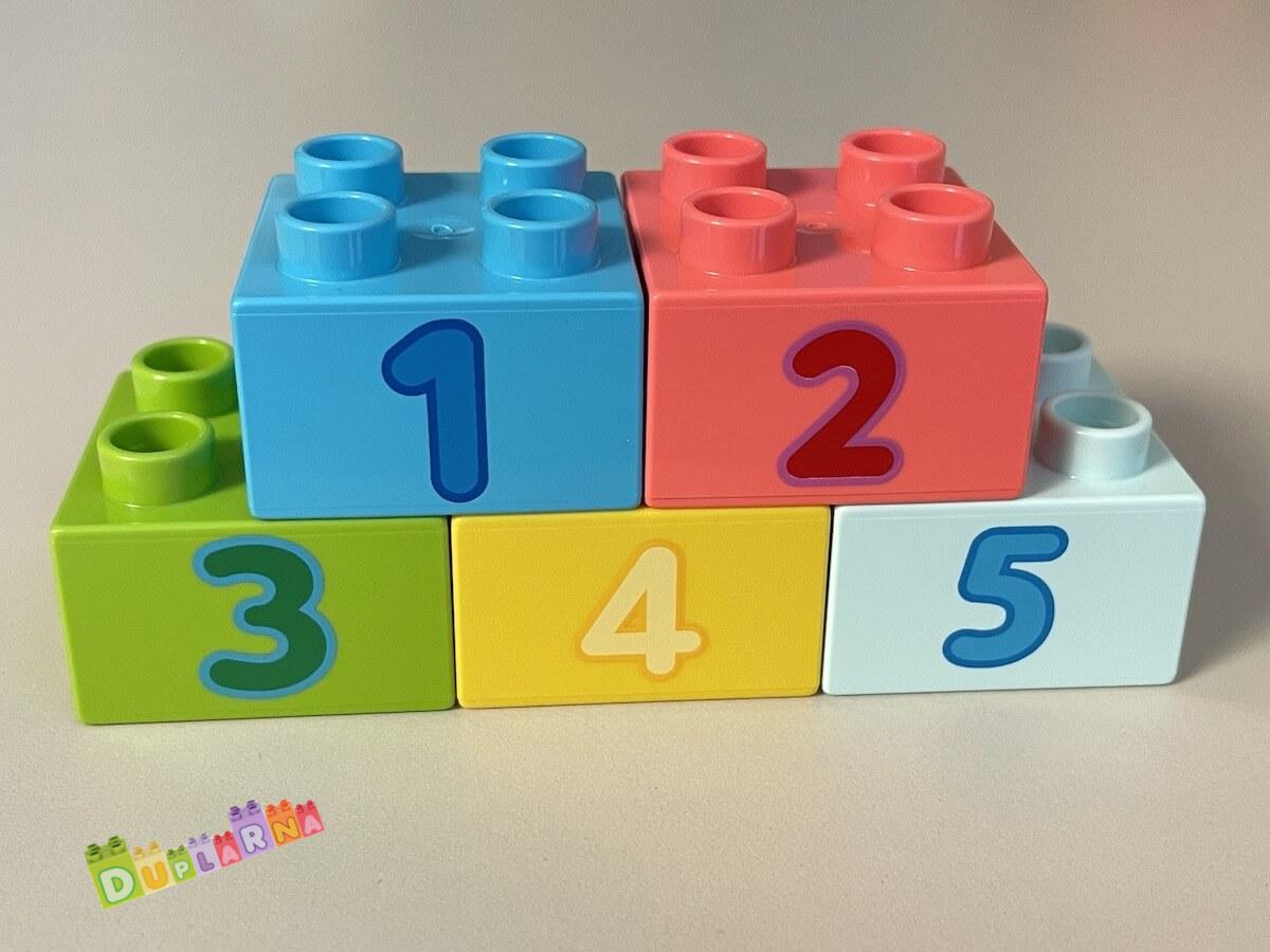 Lego Duplo Kostky s čísly, čísla 1-5